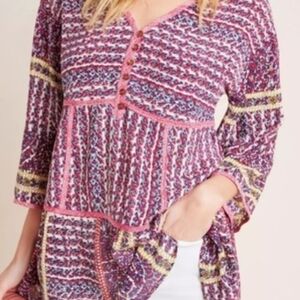 Anthropologie Multicolor Bohemian Blouse